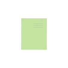 8x6.5" Exercise Book 48 Page, 8mm Ruled With Margin, Light Green - Pack of 100